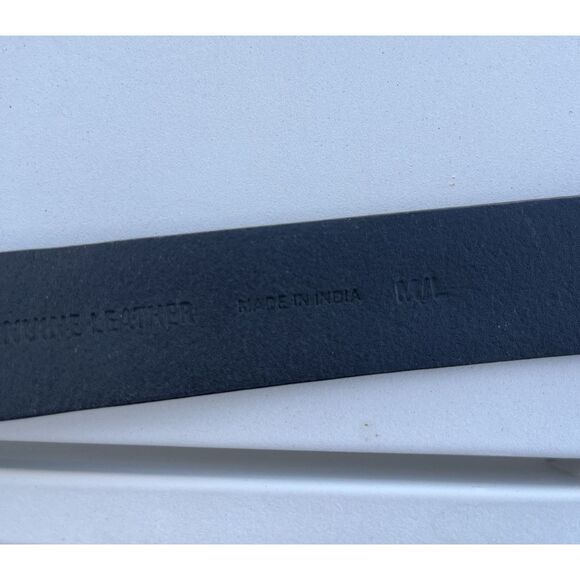 Chicos Leather, Adjustable Two Tone Buckle Belt - M/L - Black - Picture 7 of 8